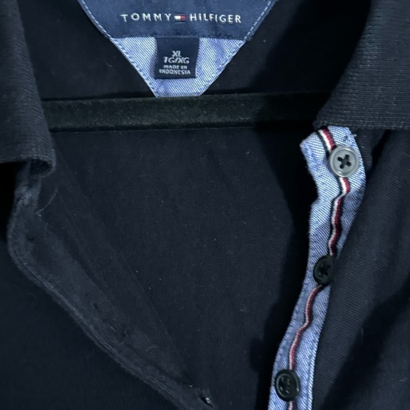 Tommy Hilfiger Black Polo Shirt Sz XL - Picture 4 of 4